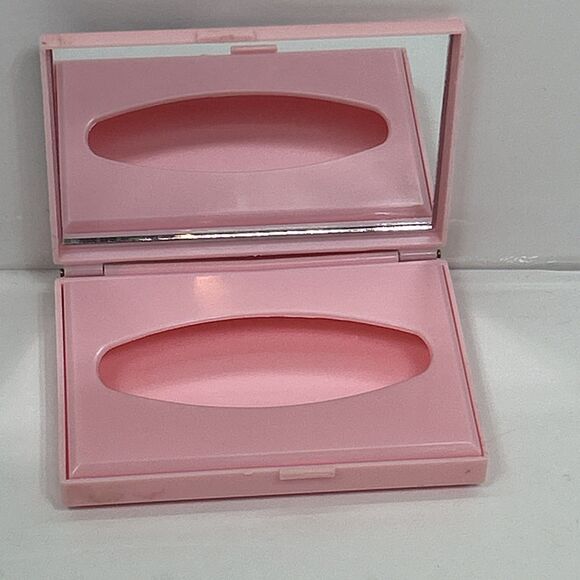 Vintage Celluloid Pink Pocket Vanity Mirror Compact Tissue Holder Asian Floral - Picture 2 of 8